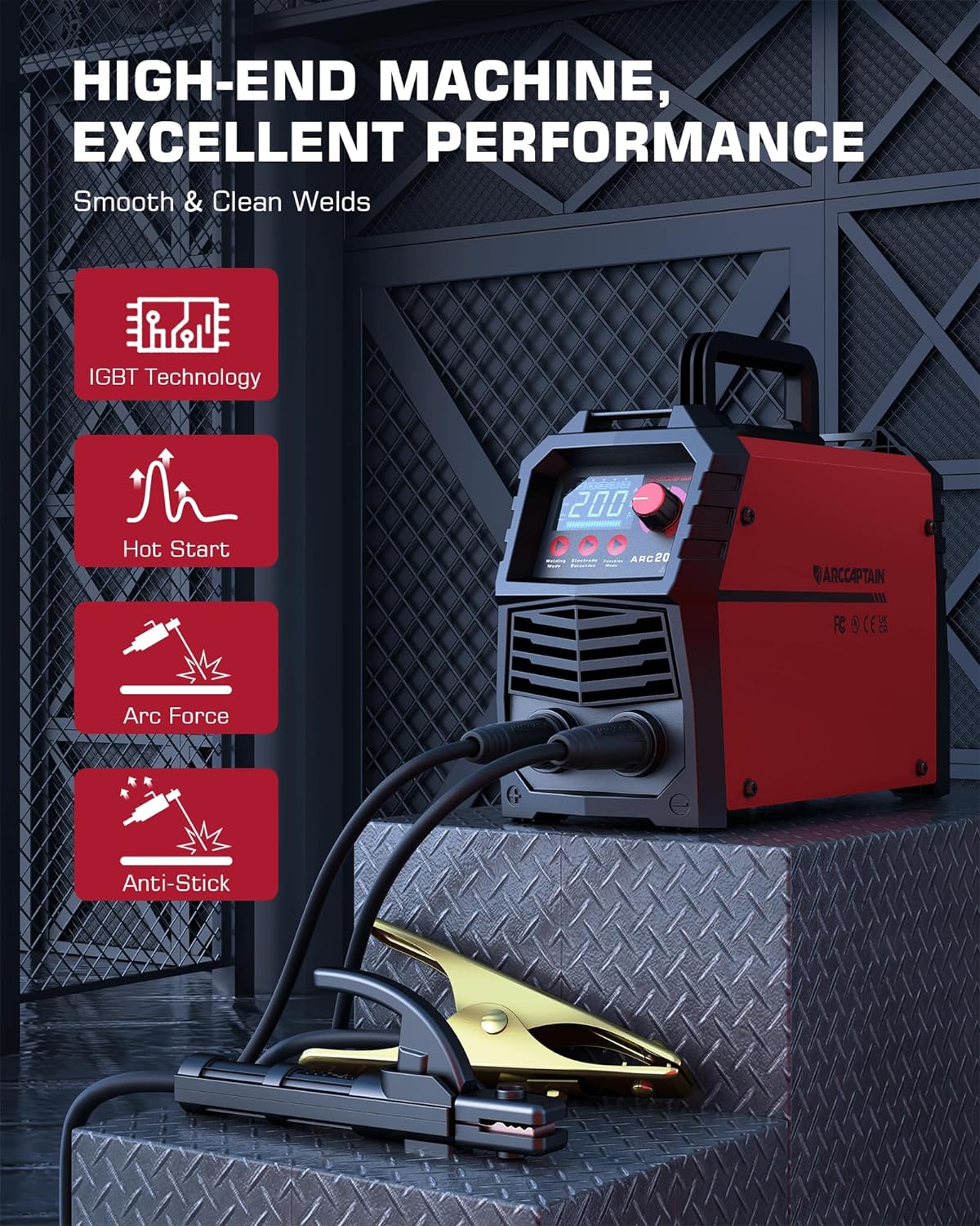 ARCCAPTAIN 200Amp Welding Machine DC Inverter