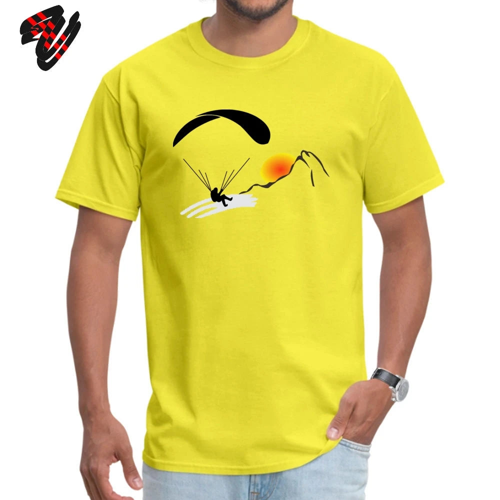 Men's T-shirts Paragliding Fashionable Short Sleeve