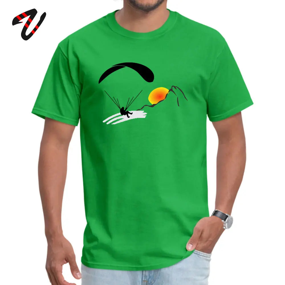 Men's T-shirts Paragliding Fashionable Short Sleeve
