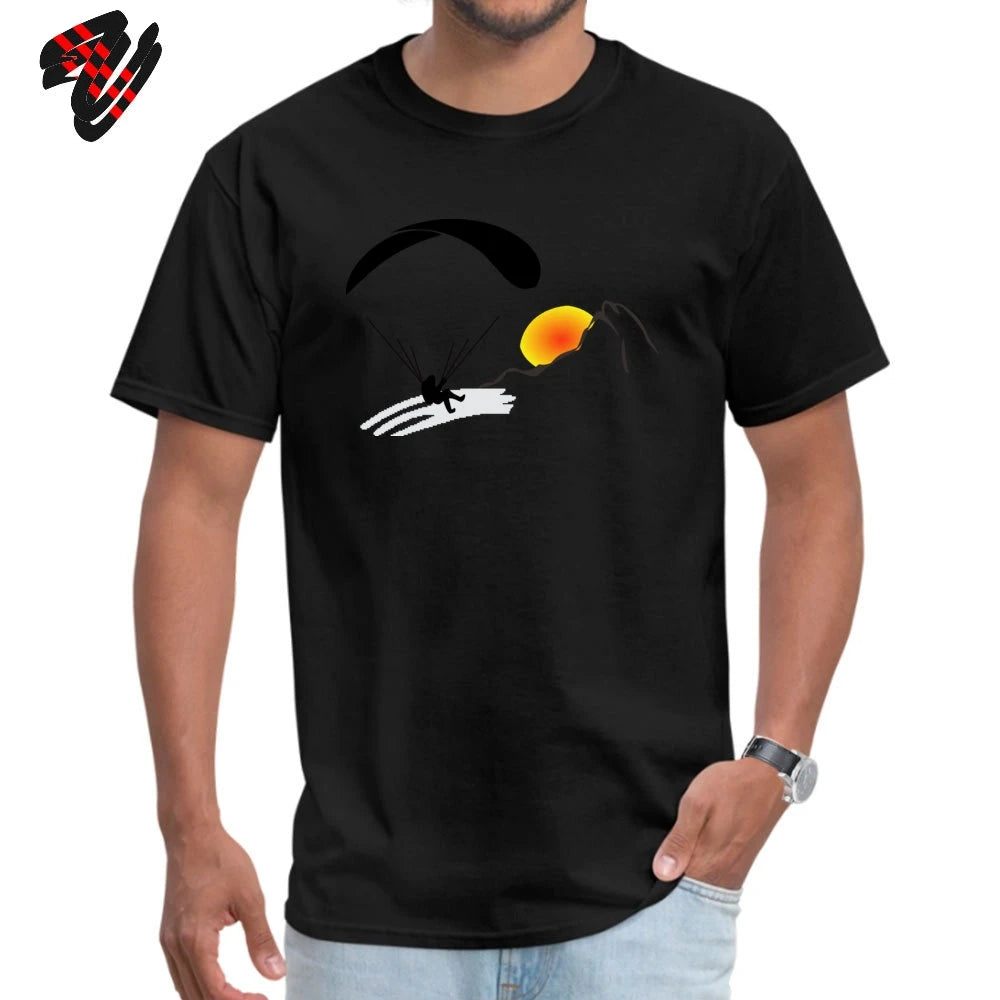 Men's T-shirts Paragliding Fashionable Short Sleeve