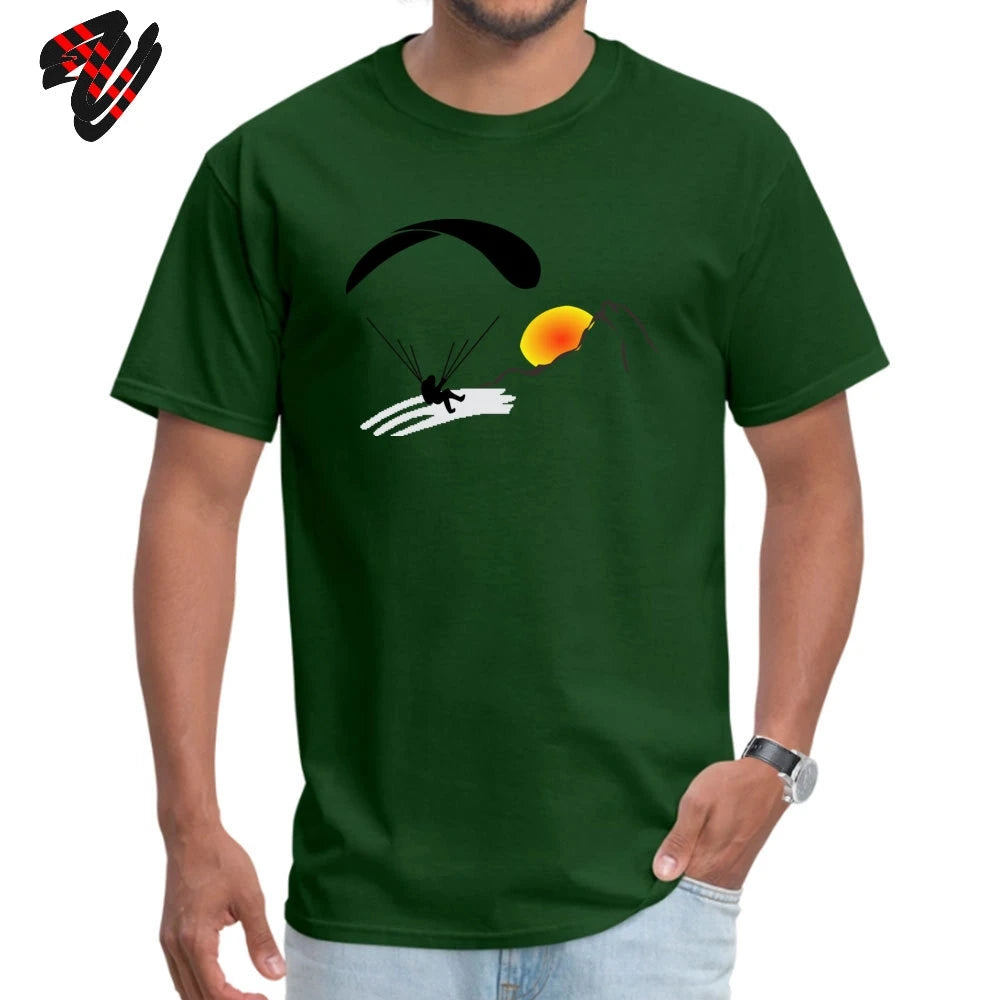 Men's T-shirts Paragliding Fashionable Short Sleeve