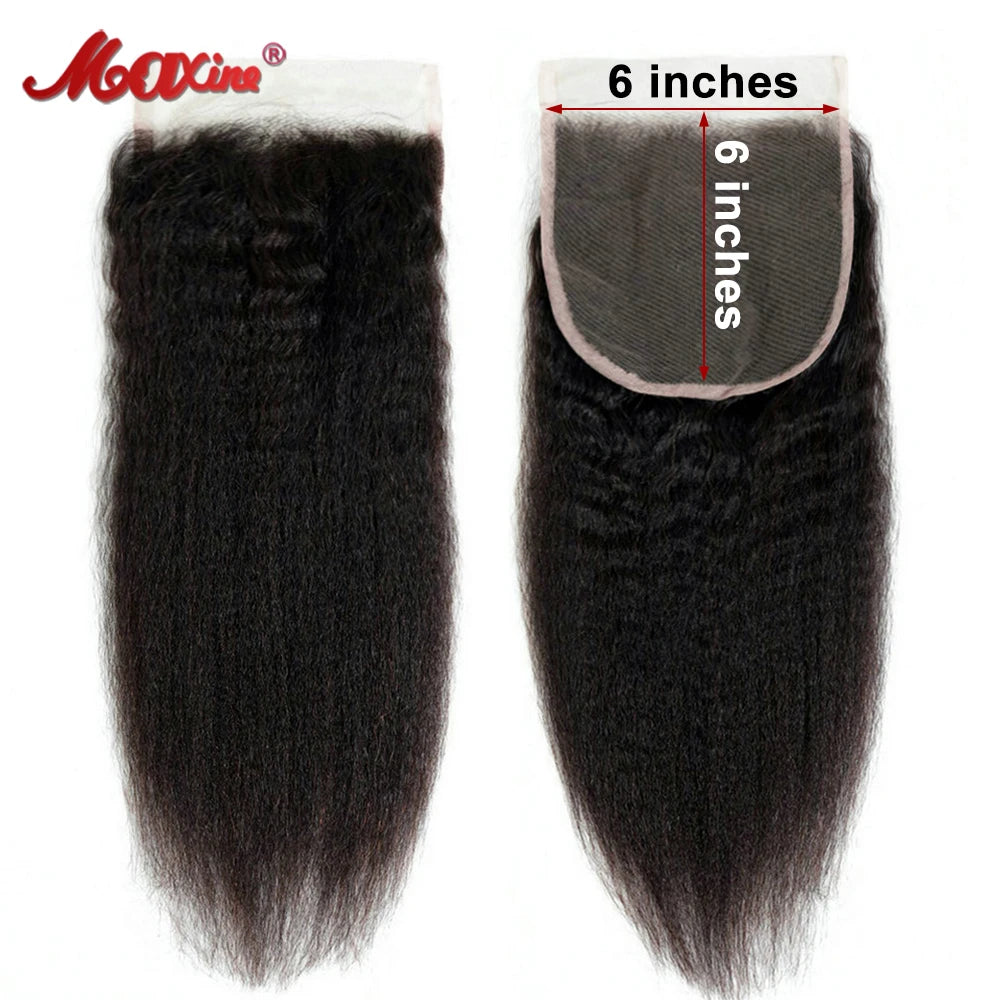 Kinky Straight 13x4 13x6 Lace Frontal Closure
