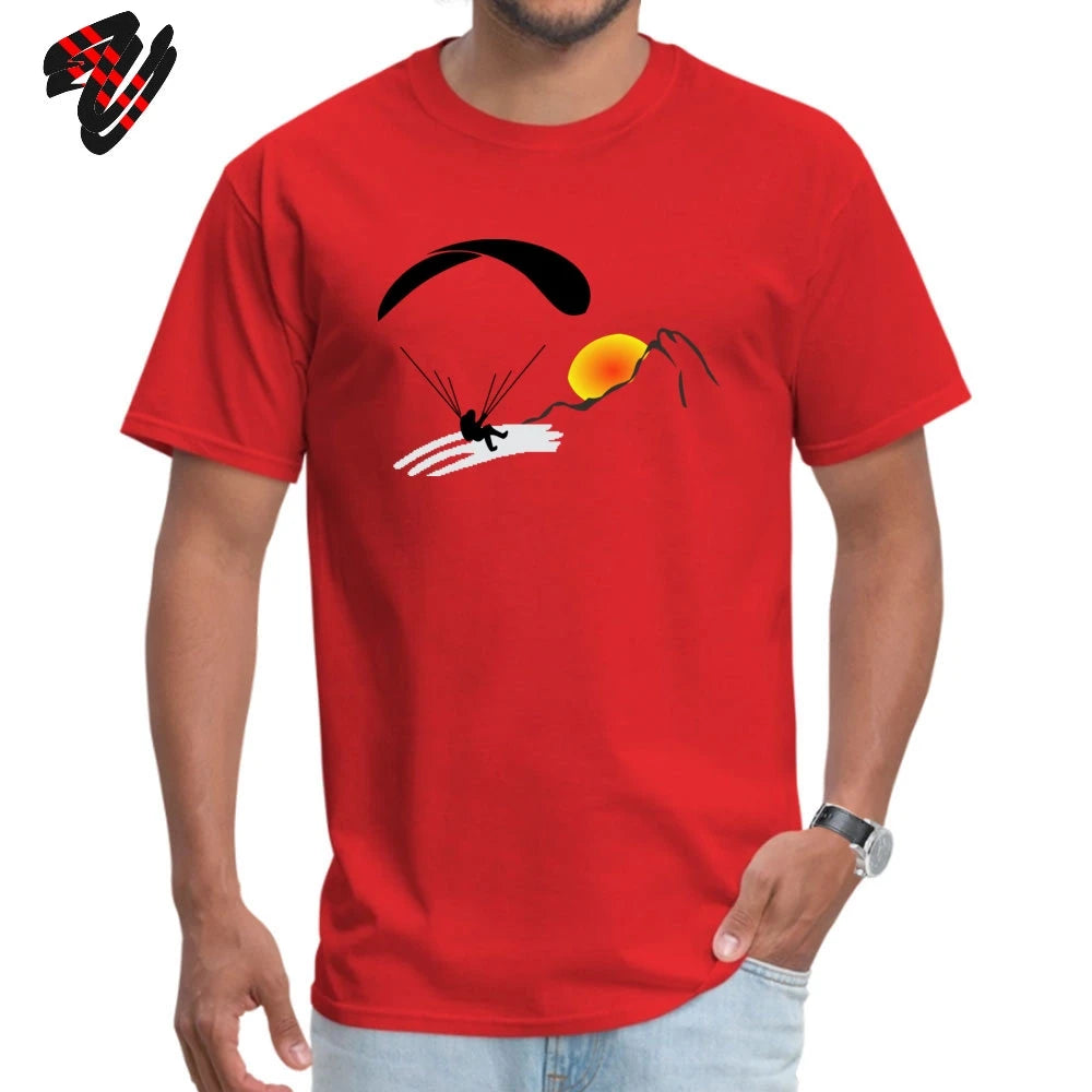 Men's T-shirts Paragliding Fashionable Short Sleeve