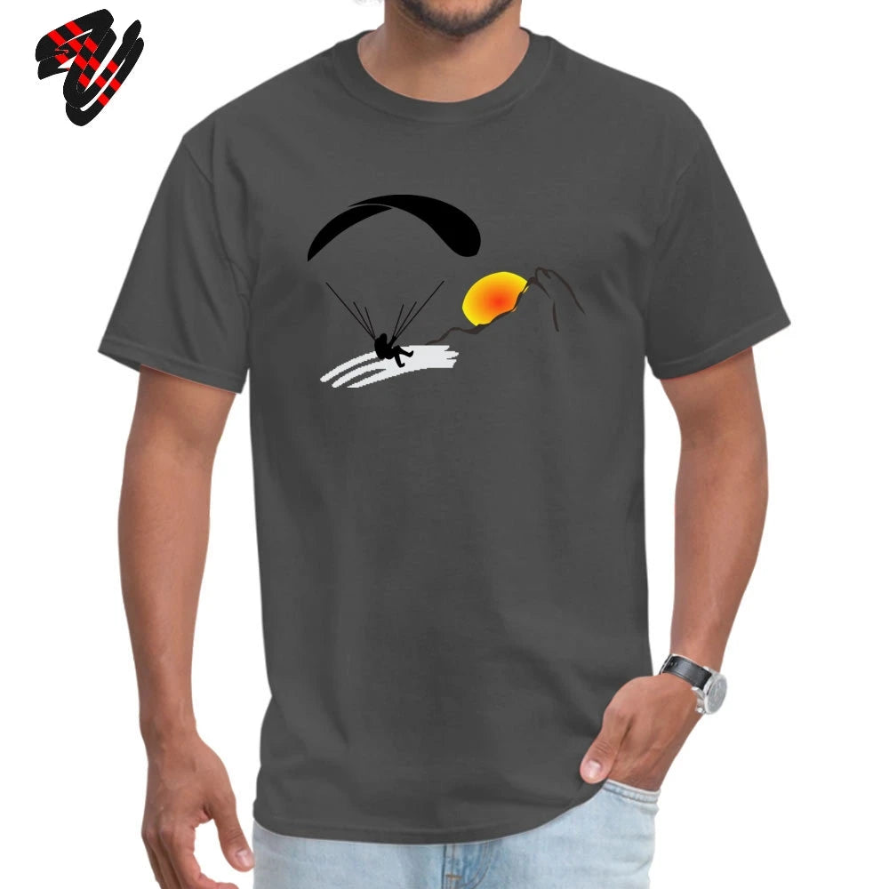 Men's T-shirts Paragliding Fashionable Short Sleeve