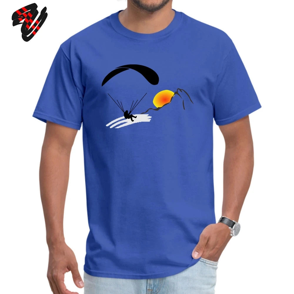 Men's T-shirts Paragliding Fashionable Short Sleeve