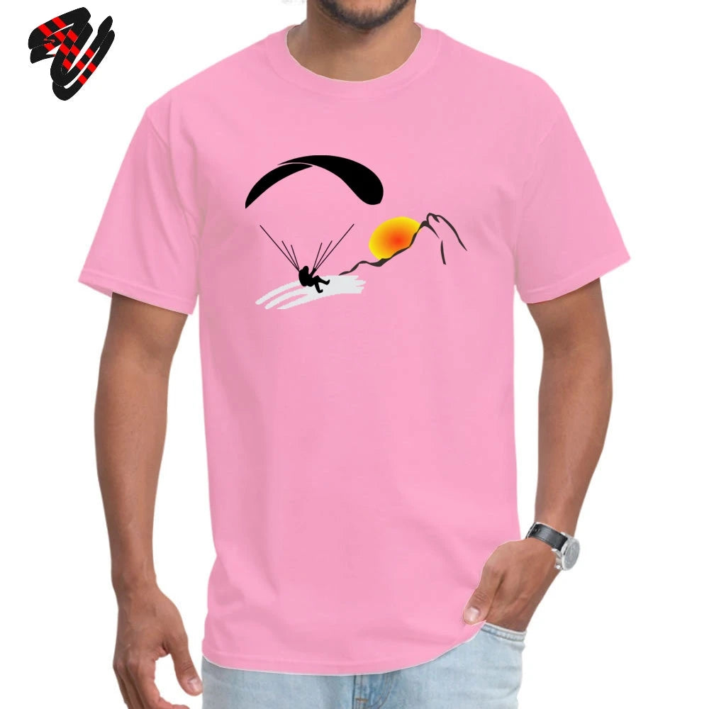 Men's T-shirts Paragliding Fashionable Short Sleeve