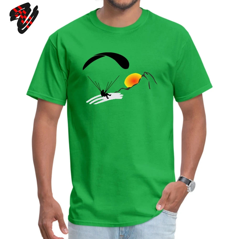 Men's T-shirts Paragliding Fashionable Short Sleeve