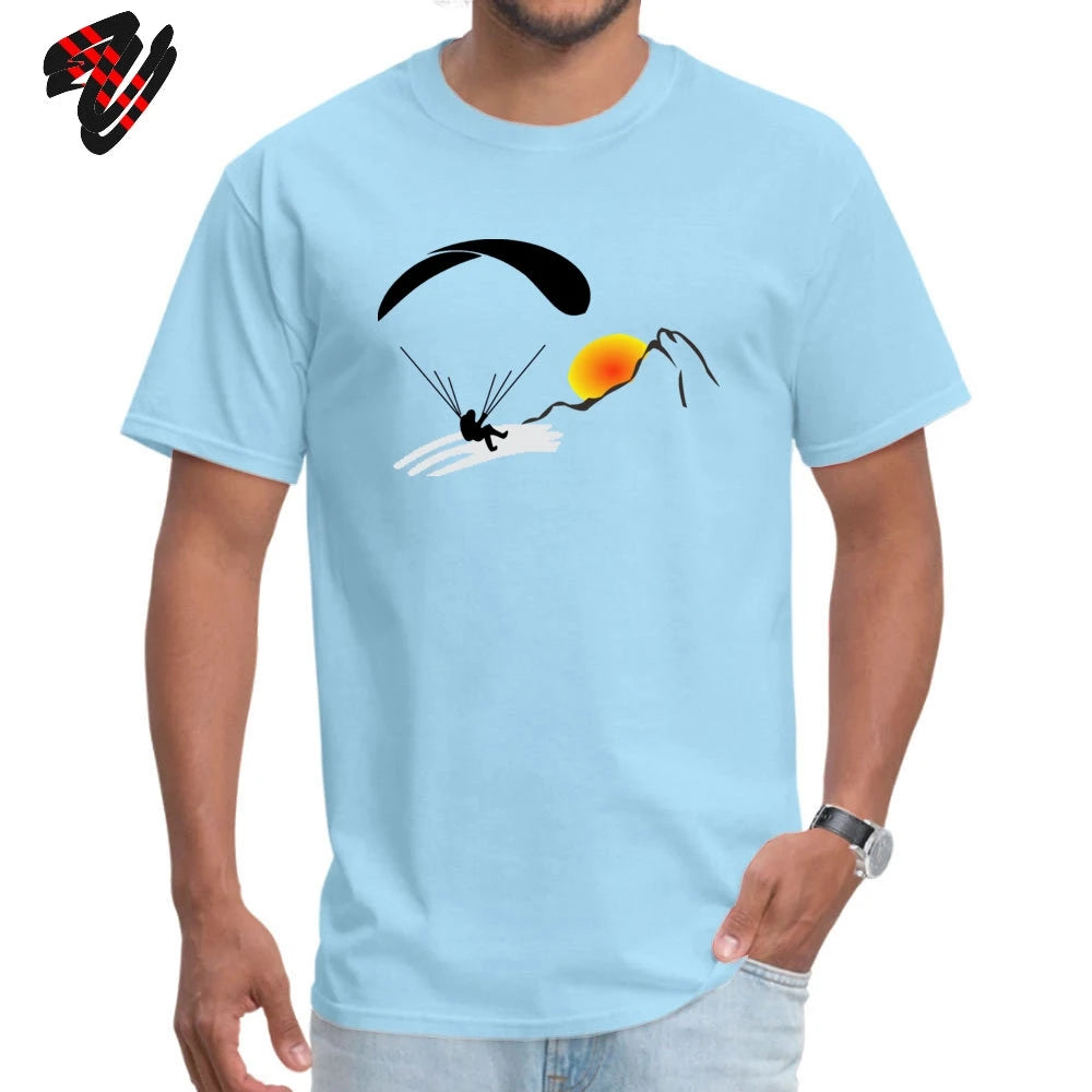 Men's T-shirts Paragliding Fashionable Short Sleeve
