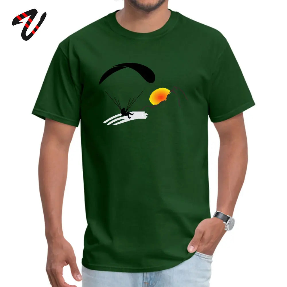 Men's T-shirts Paragliding Fashionable Short Sleeve