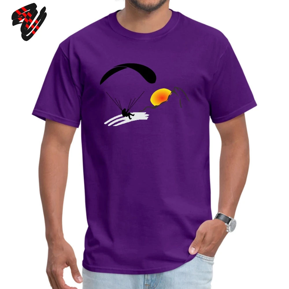 Men's T-shirts Paragliding Fashionable Short Sleeve