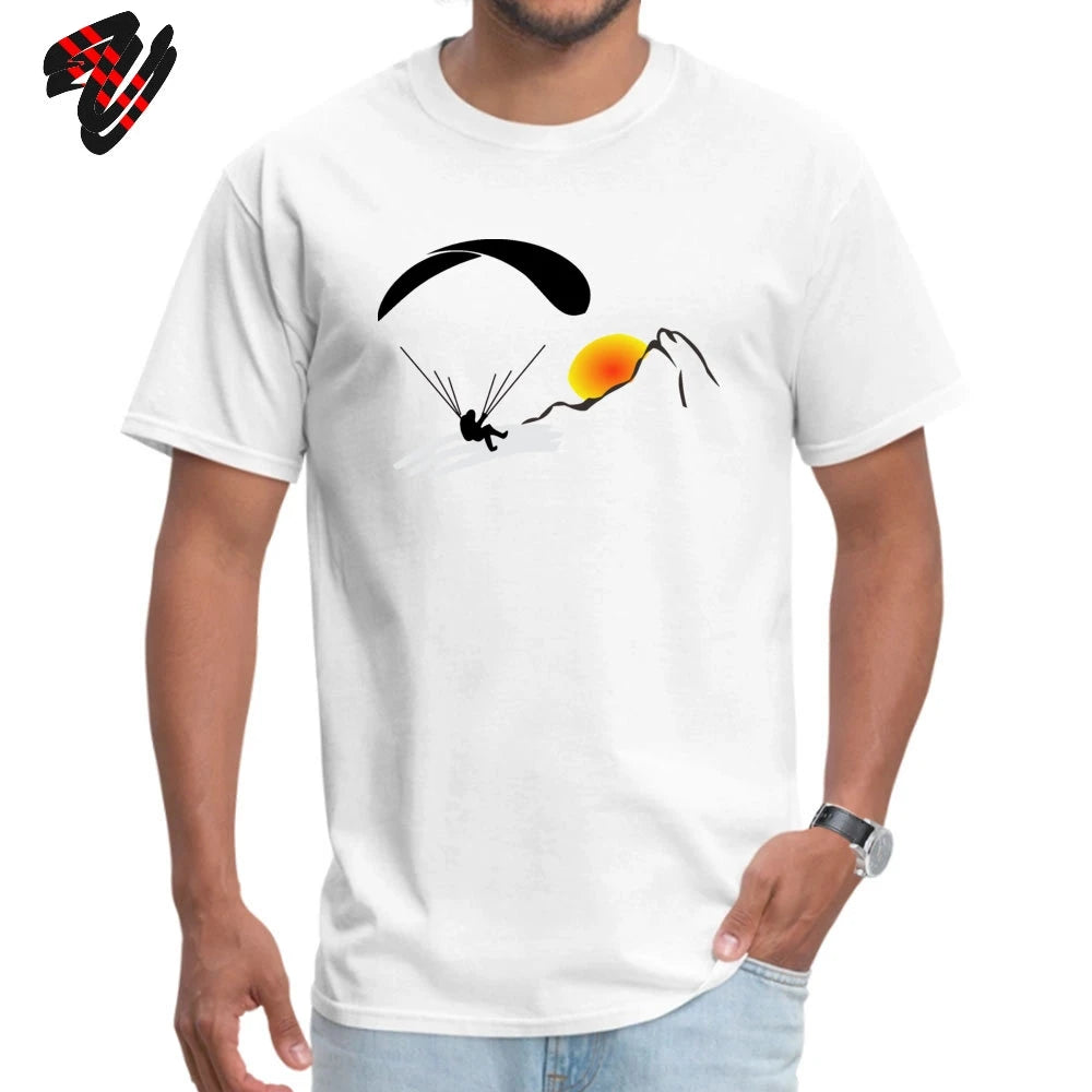 Men's T-shirts Paragliding Fashionable Short Sleeve