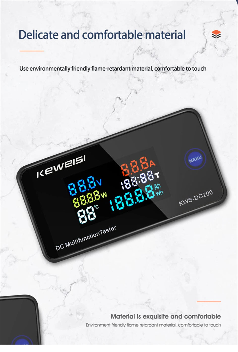 DC200 Digital Voltmeter KWS 50A/100A DC Power Monitor