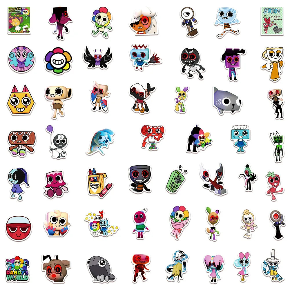Funny Game Dandys World Stickers Cute Cartoon