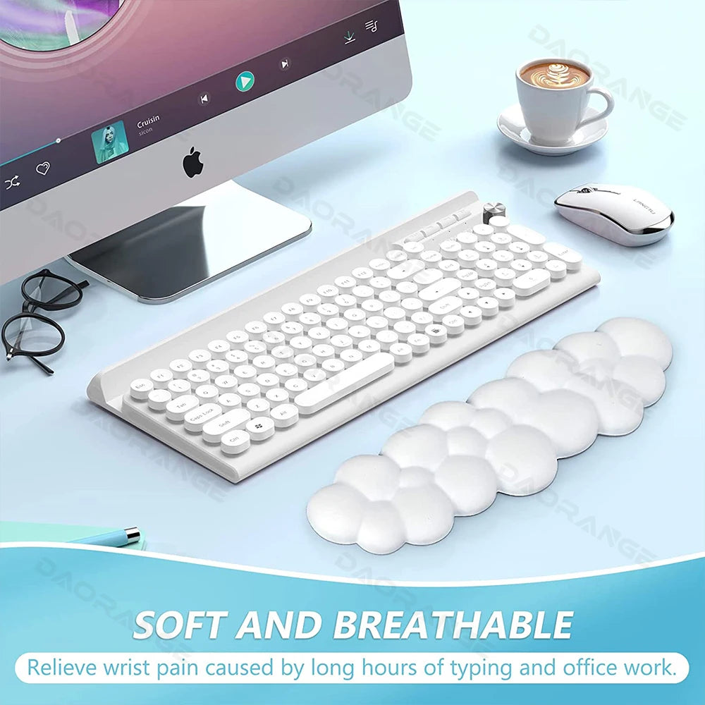Soft Keyboard Wrist Rest Cloud Non-Slip Rubber