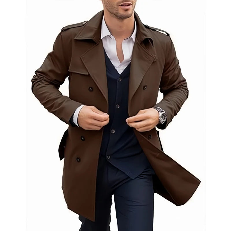New Spring Jackets Men Trench Man's Coat Mid-length