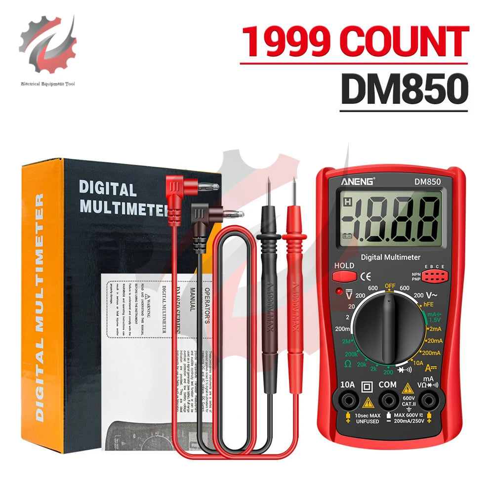 AC DC Voltmeter Ammeter Ohm Meter LCD Digit Voltage Current Tester