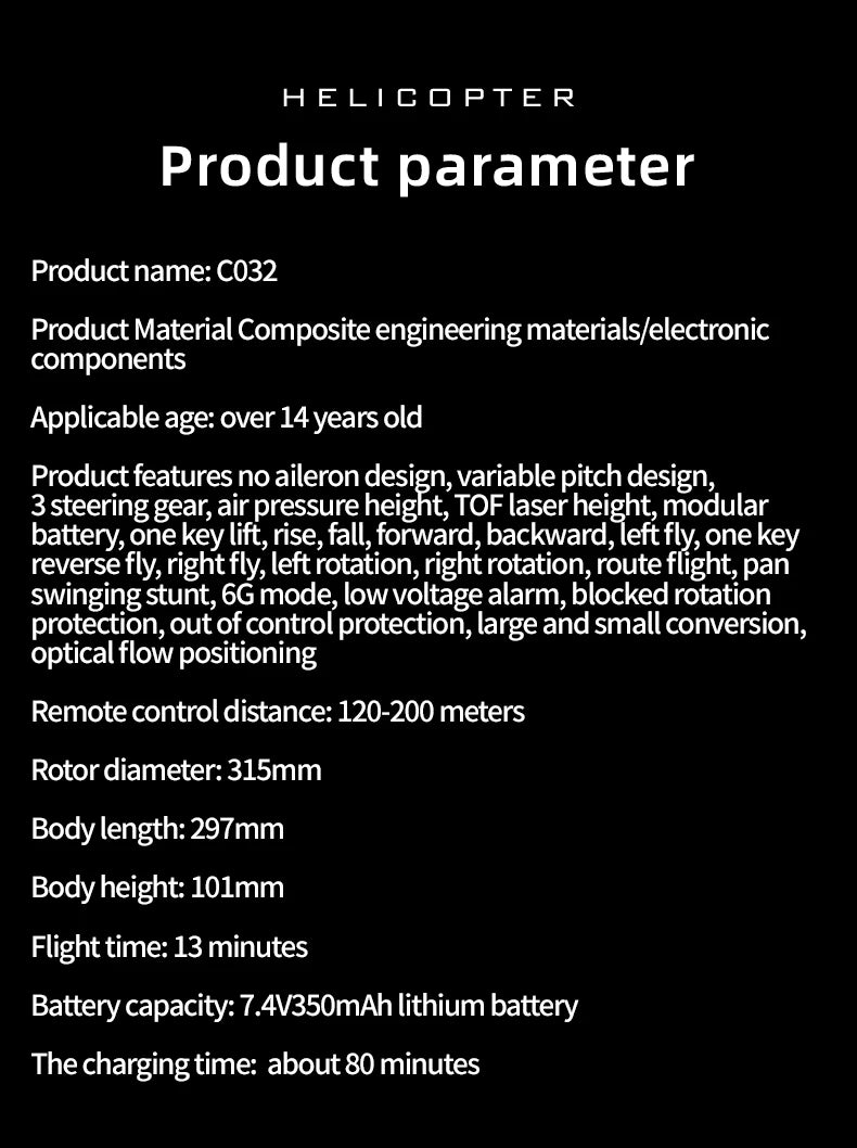 Helicopter 2.4G 6-Aixs Gyroscope 6CH Altitude