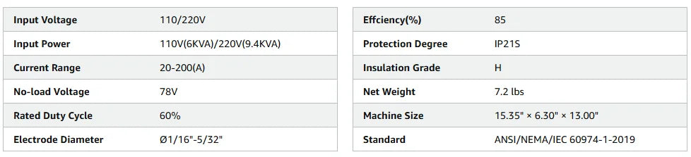 ARCCAPTAIN 200Amp Welding Machine DC Inverter