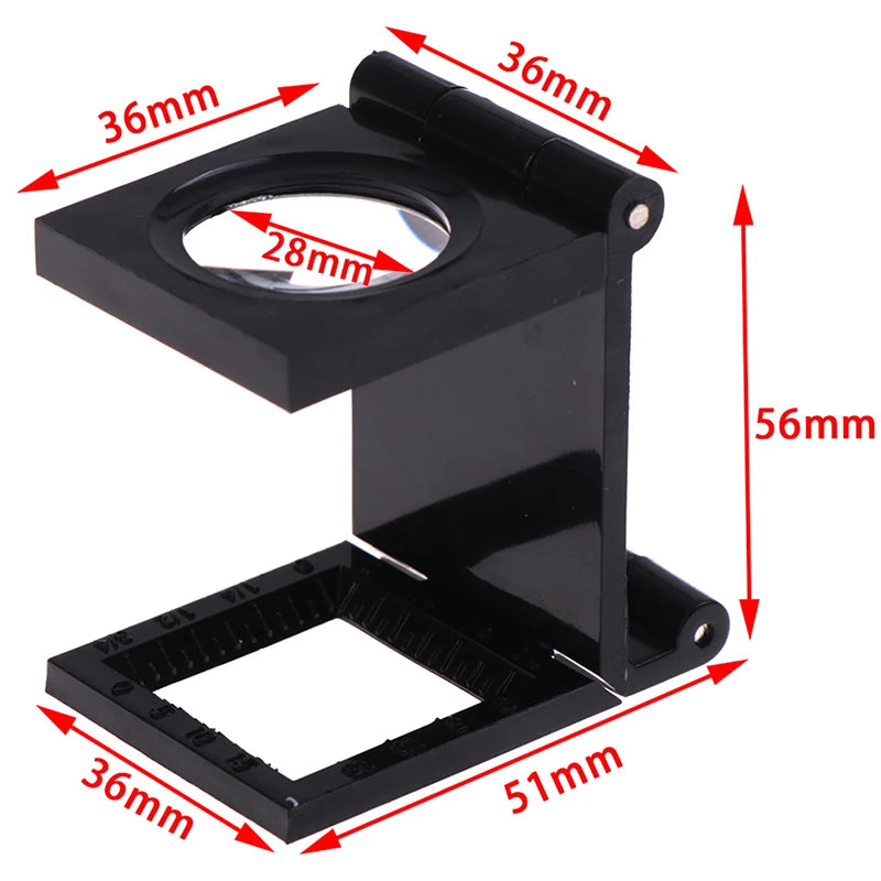 8X 22mm Microscope Folding Magnifier Stand Loupe