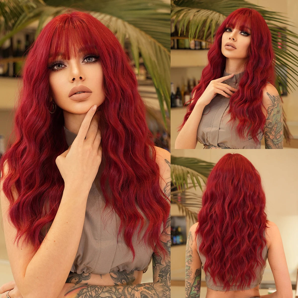 NAMM Long curly Hair Wig Brown