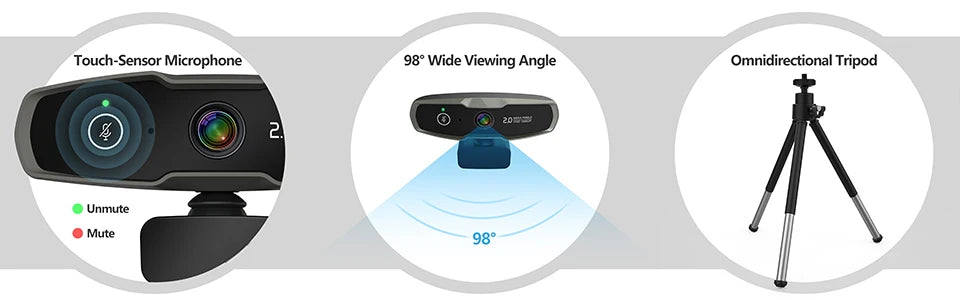 4K Webcam 1080P 2K Full HD Web Camera With Microphone