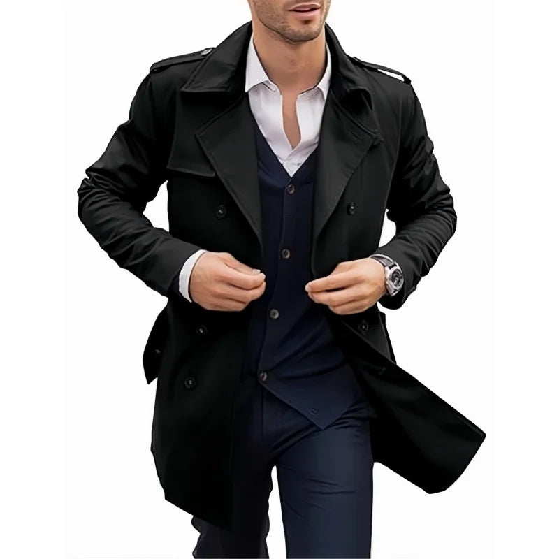 New Spring Jackets Men Trench Man's Coat Mid-length