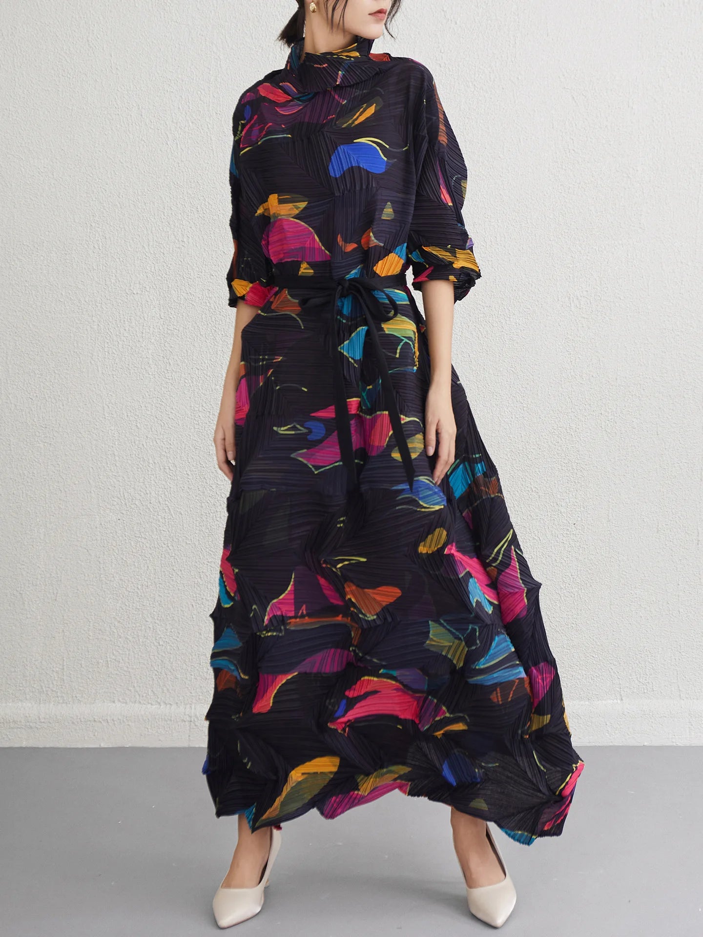 Miyake Fold 2025 Spring New Dress