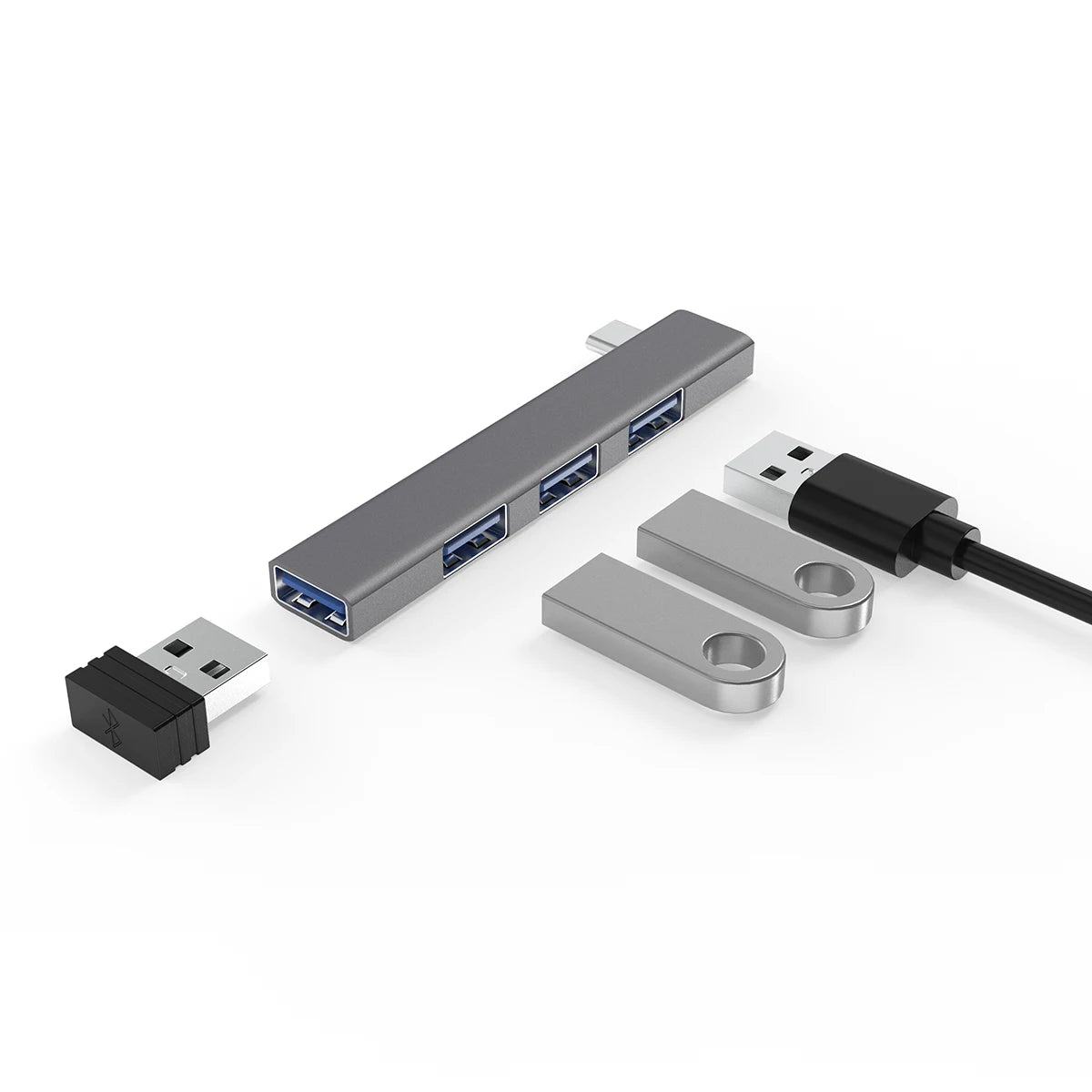 4 Port USB HUB 3.0 Type C 3.1 Multi USB Splitter