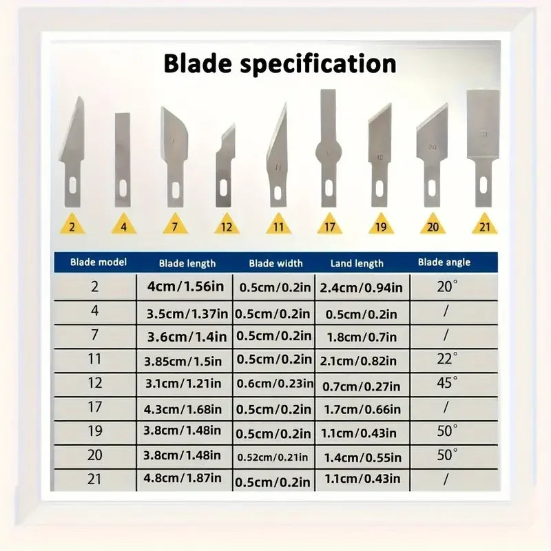 13pcs Aluminum Alloy Carving Knife Tool Set