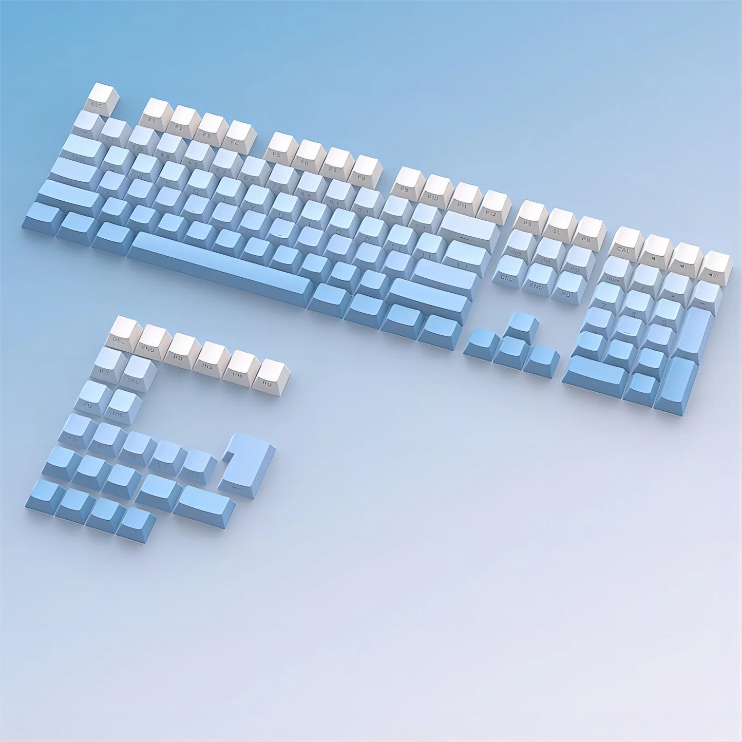 133 Keys Side Print Shine Through Keycap Set Double