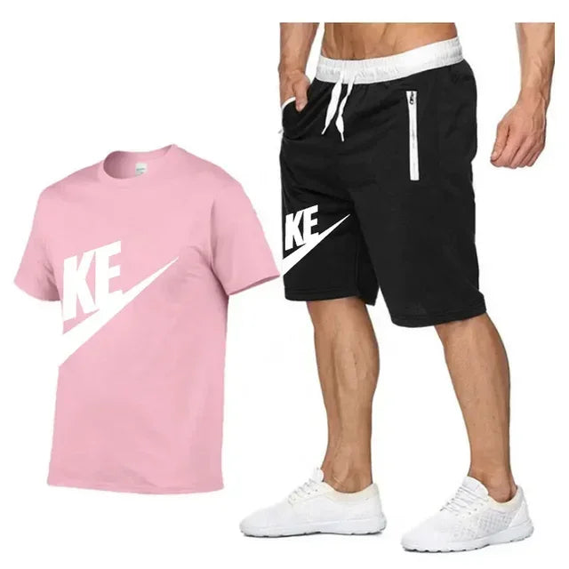2025 Summer men's printed round neck