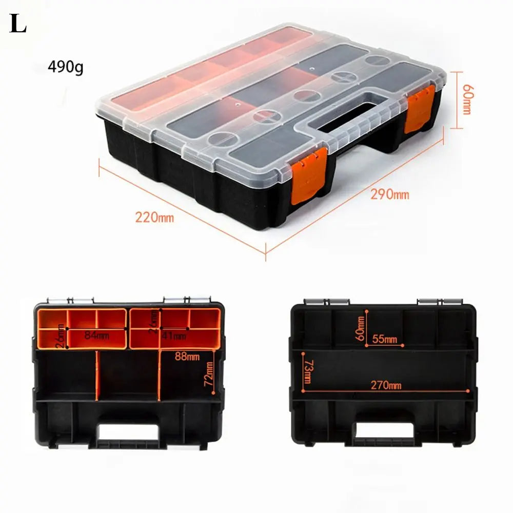 Multi-Grid Portable Plastic Parts Toolbox Combination