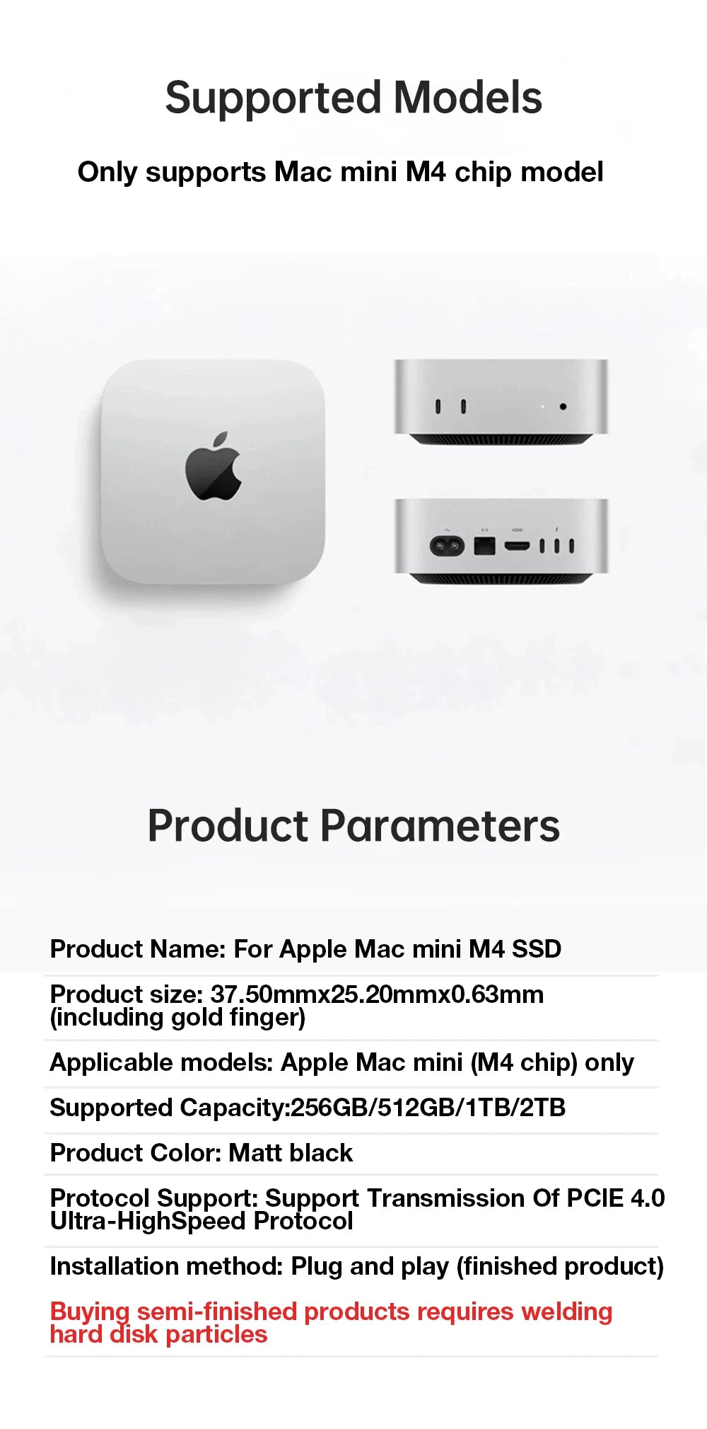 MAC Mini M4 SSD 2TB K6B2 SDSFGKLKH Solid State Drive