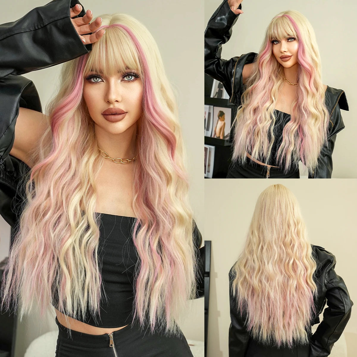 NAMM Long curly Hair Wig Brown