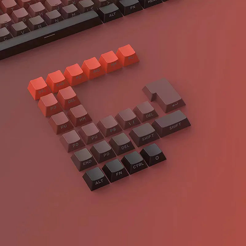 133 Keys Side Print Shine Through Keycap Set Double