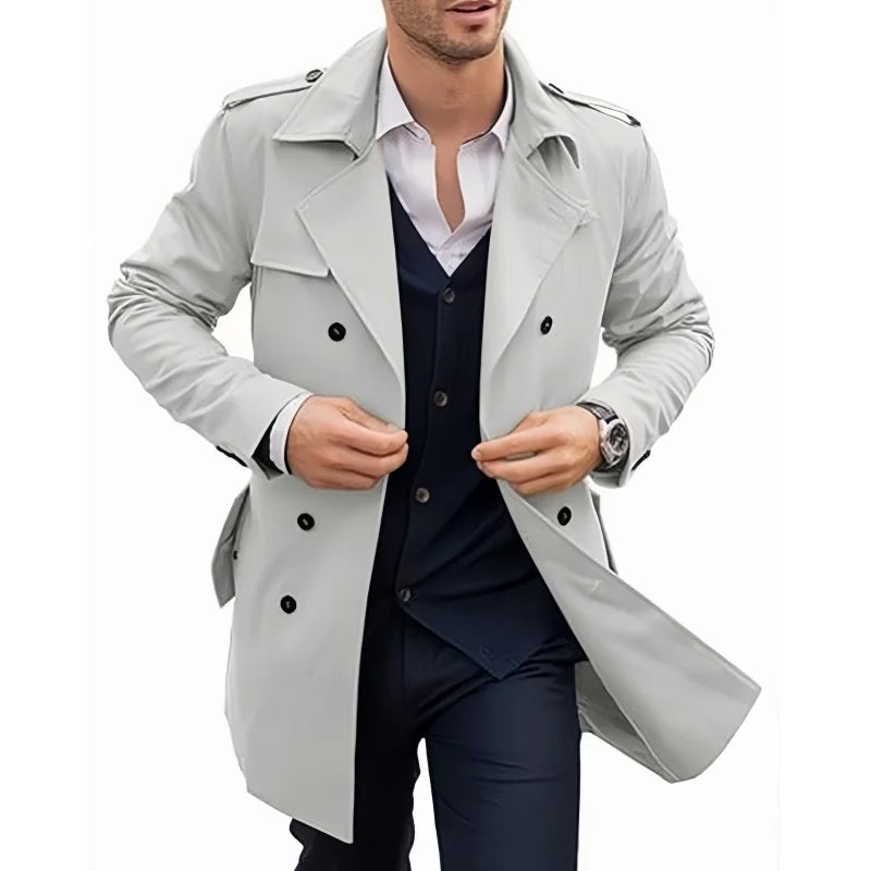 New Spring Jackets Men Trench Man's Coat Mid-length