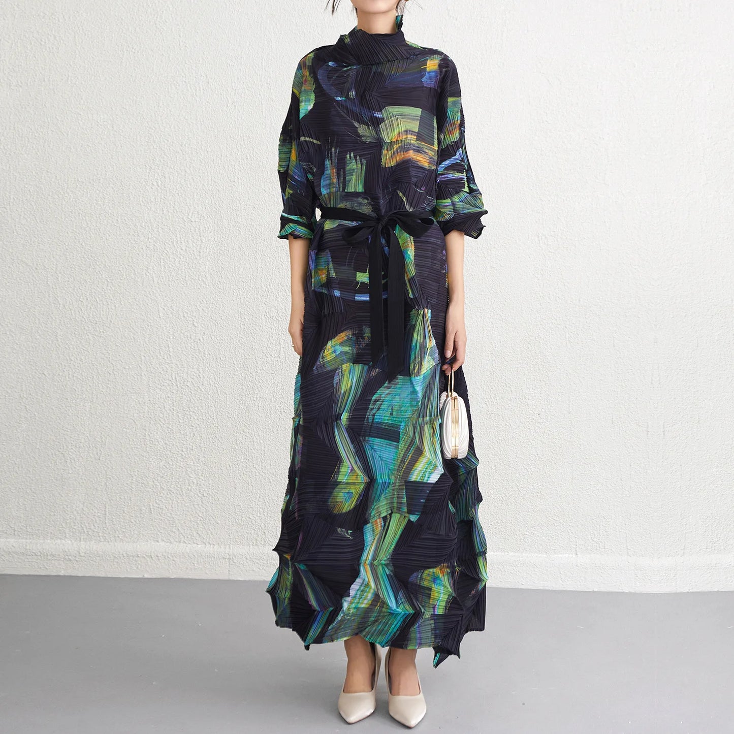 Miyake Fold 2025 Spring New Dress