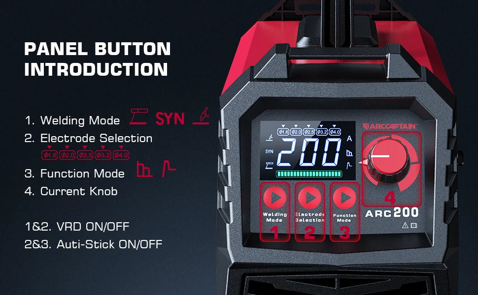 ARCCAPTAIN 200Amp Welding Machine DC Inverter