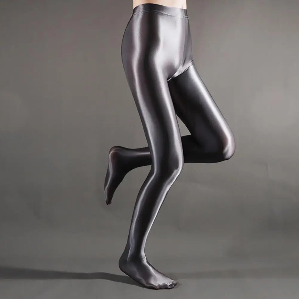Stage Performance Leggings Glossy Shiny High Waist
