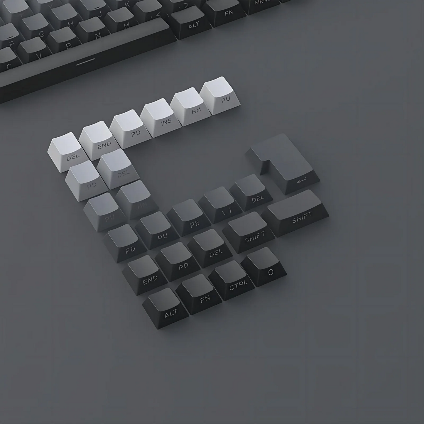 133 Keys Side Print Shine Through Keycap Set Double