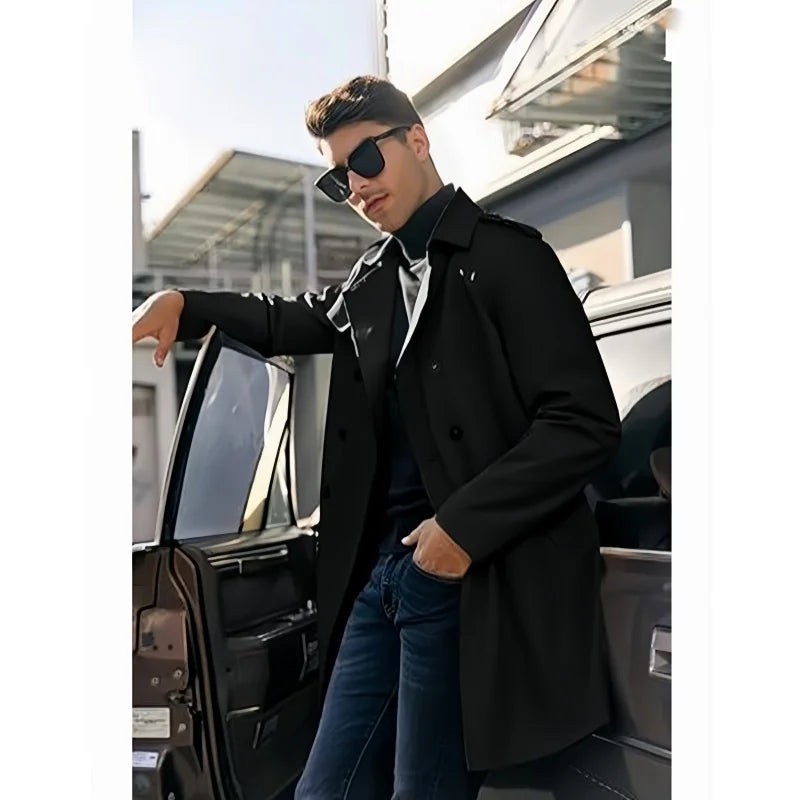 New Spring Jackets Men Trench Man's Coat Mid-length