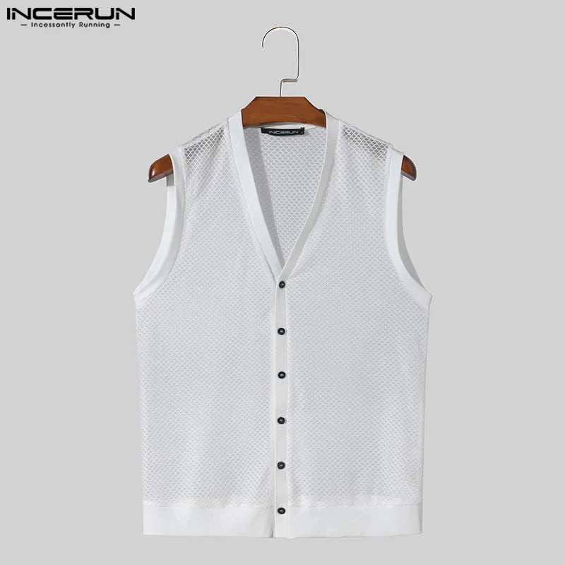 Fashion Leisure Style Tops INCERUN Men Personality