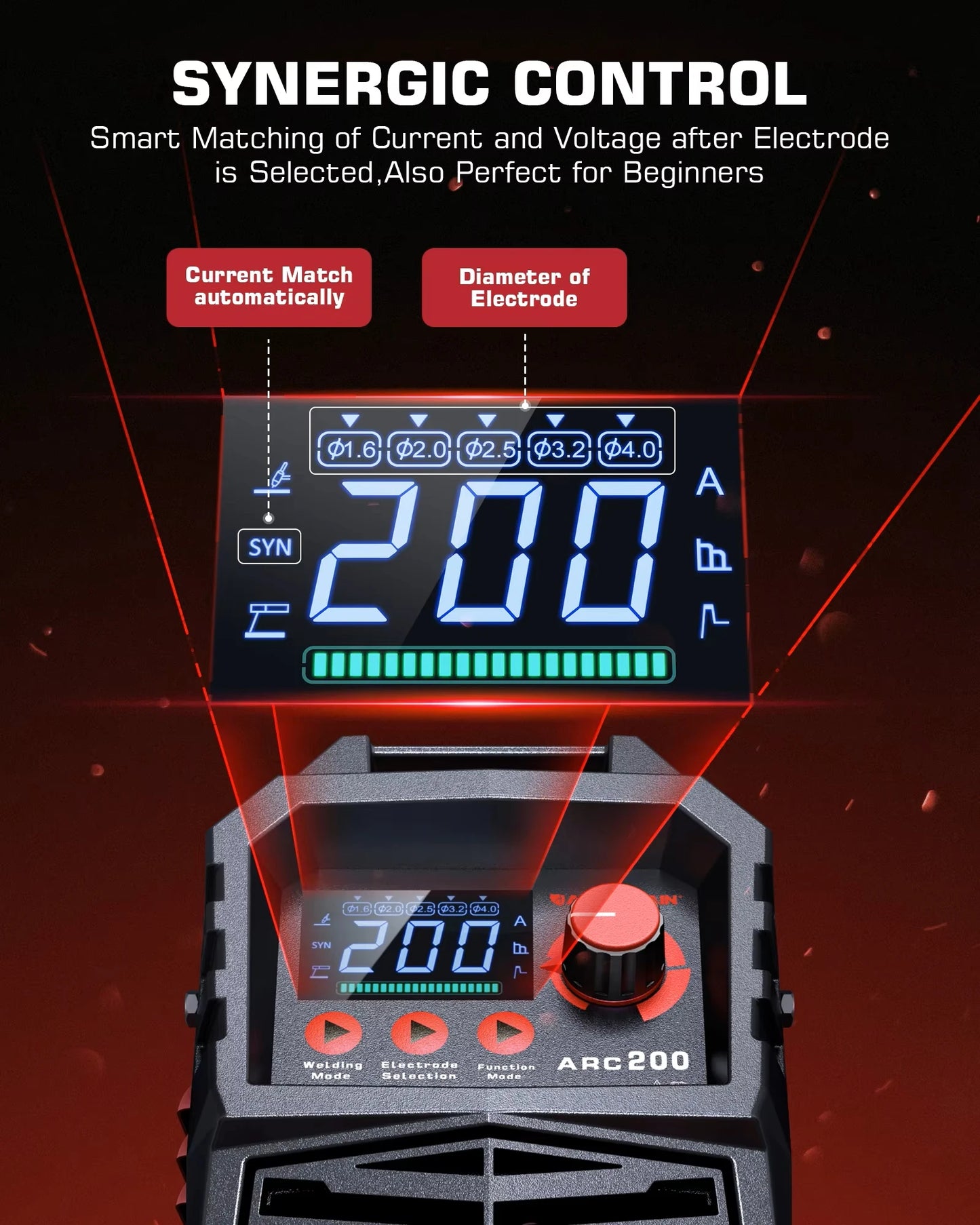 ARCCAPTAIN 200Amp Welding Machine DC Inverter