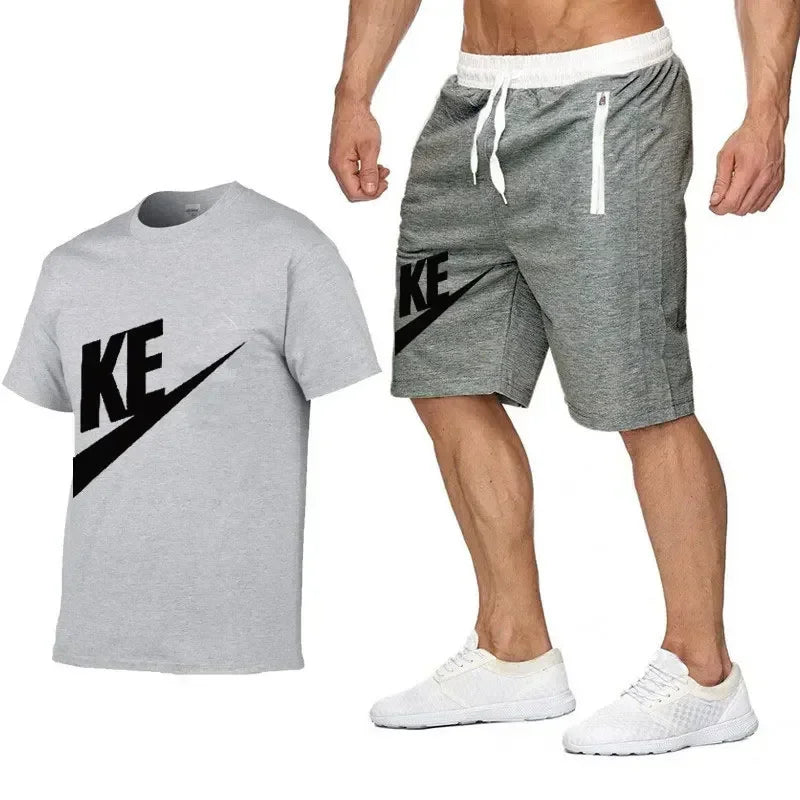 2025 Summer men's printed round neck