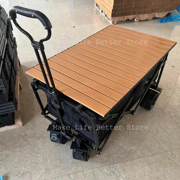 Trolley Folding Cart With Wheels Foldable Camping Carts