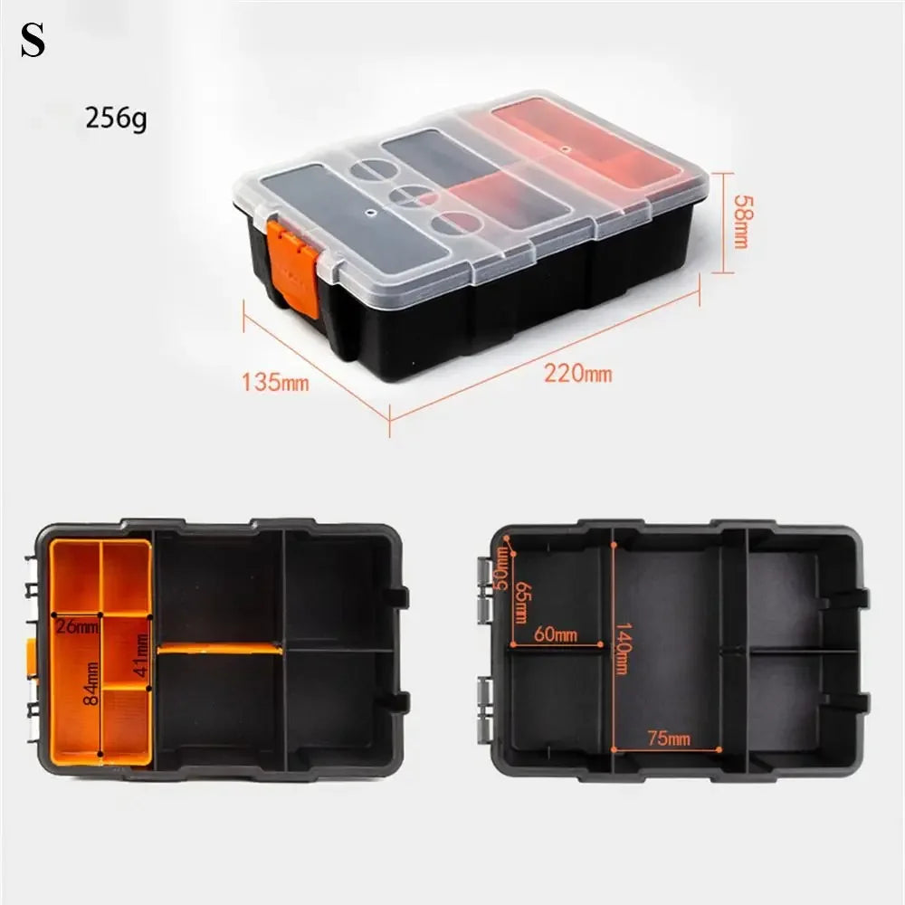 Multi-Grid Portable Plastic Parts Toolbox Combination