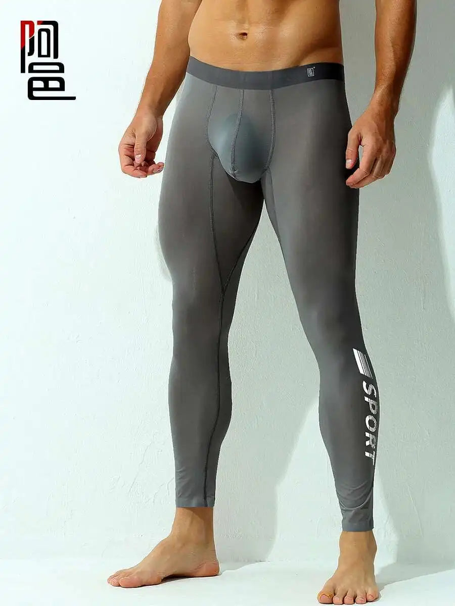 Home See Through Sheer Fitness Leggings Men
