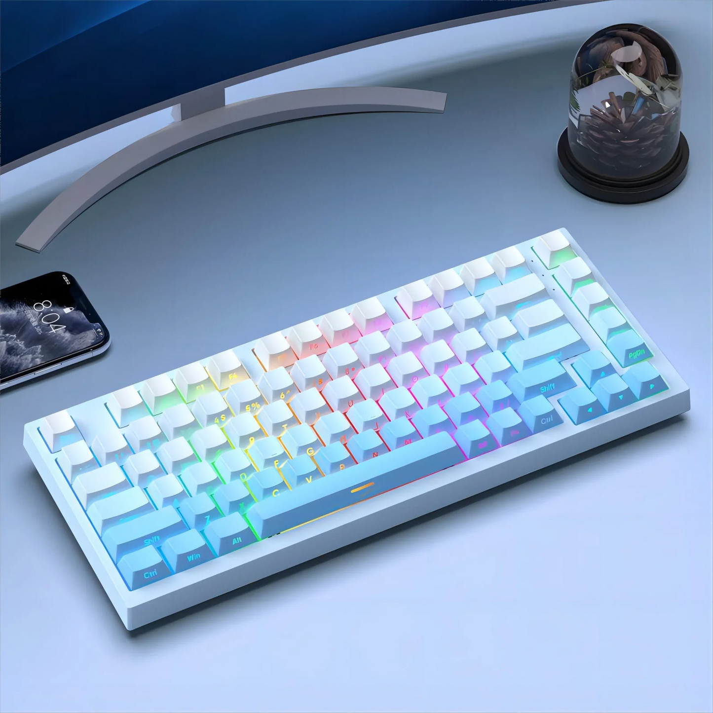133 Keys Side Print Shine Through Keycap Set Double