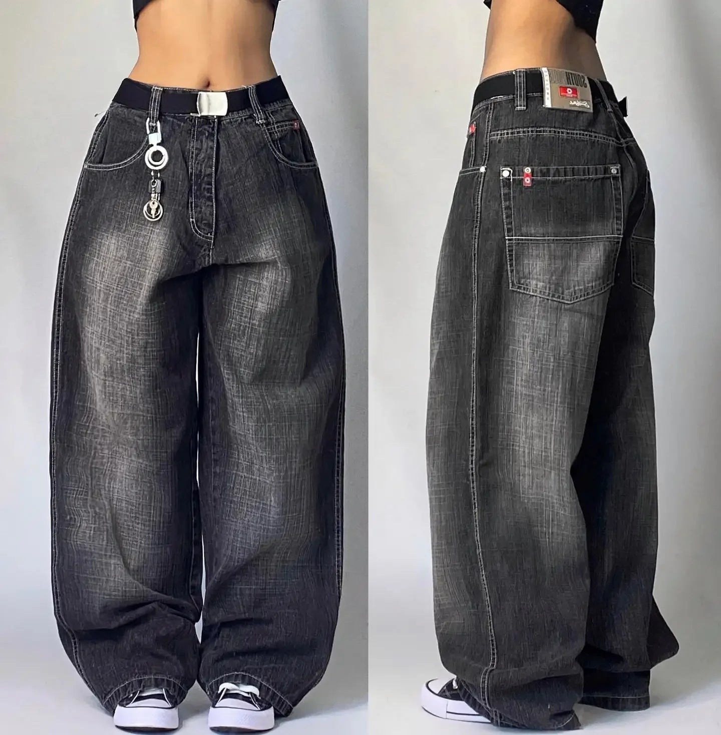 American New Fashion Letter Embroidery Washed
