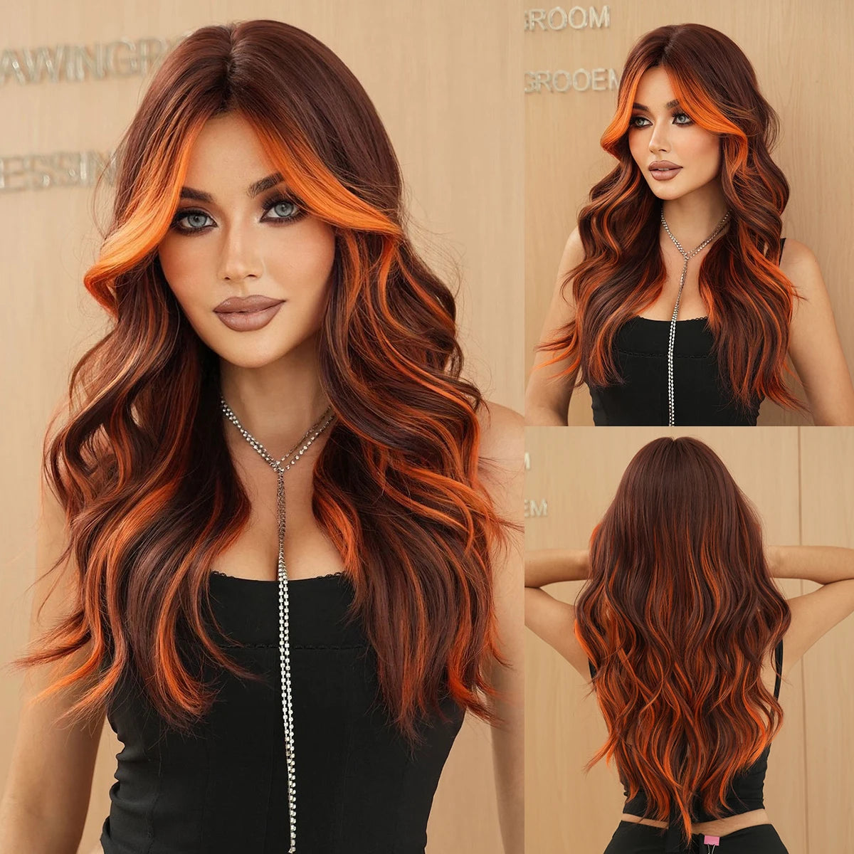 NAMM Long curly Hair Wig Brown